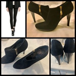 DVF Sz 8M Black Suede Ankle Boots